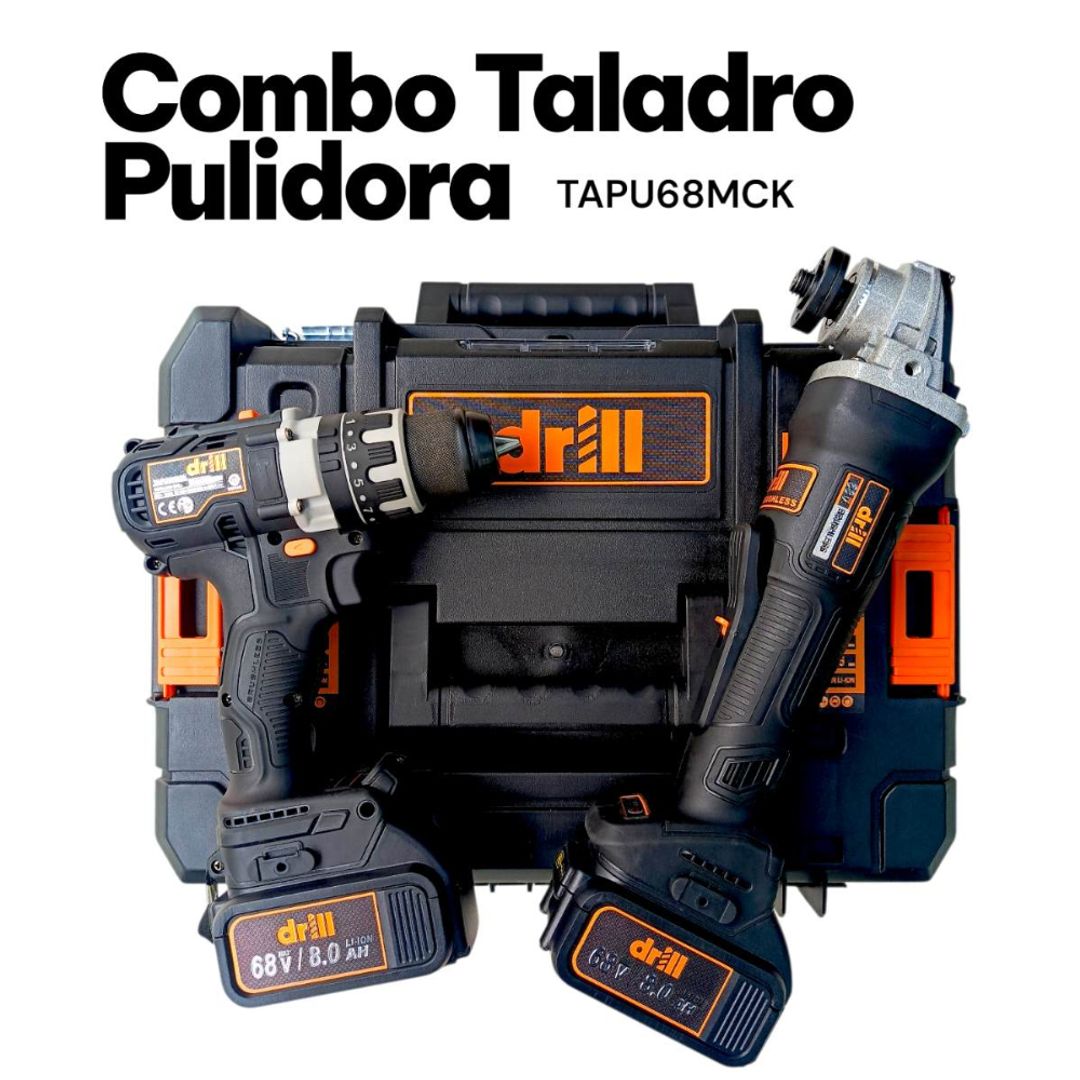 COMBO TALADRO PULIDORA BRUSHLESS TAPU68MCK