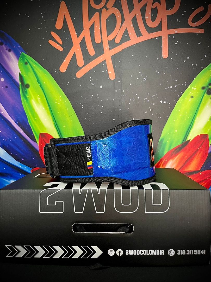 CINTURON SMOOTH GLITER AZUL 