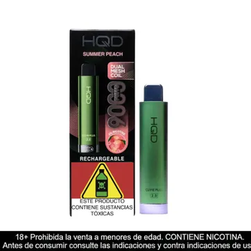 Imagen del producto Hqd Cuvie Plus 2.0 Summer Peach 9.000 Puffs