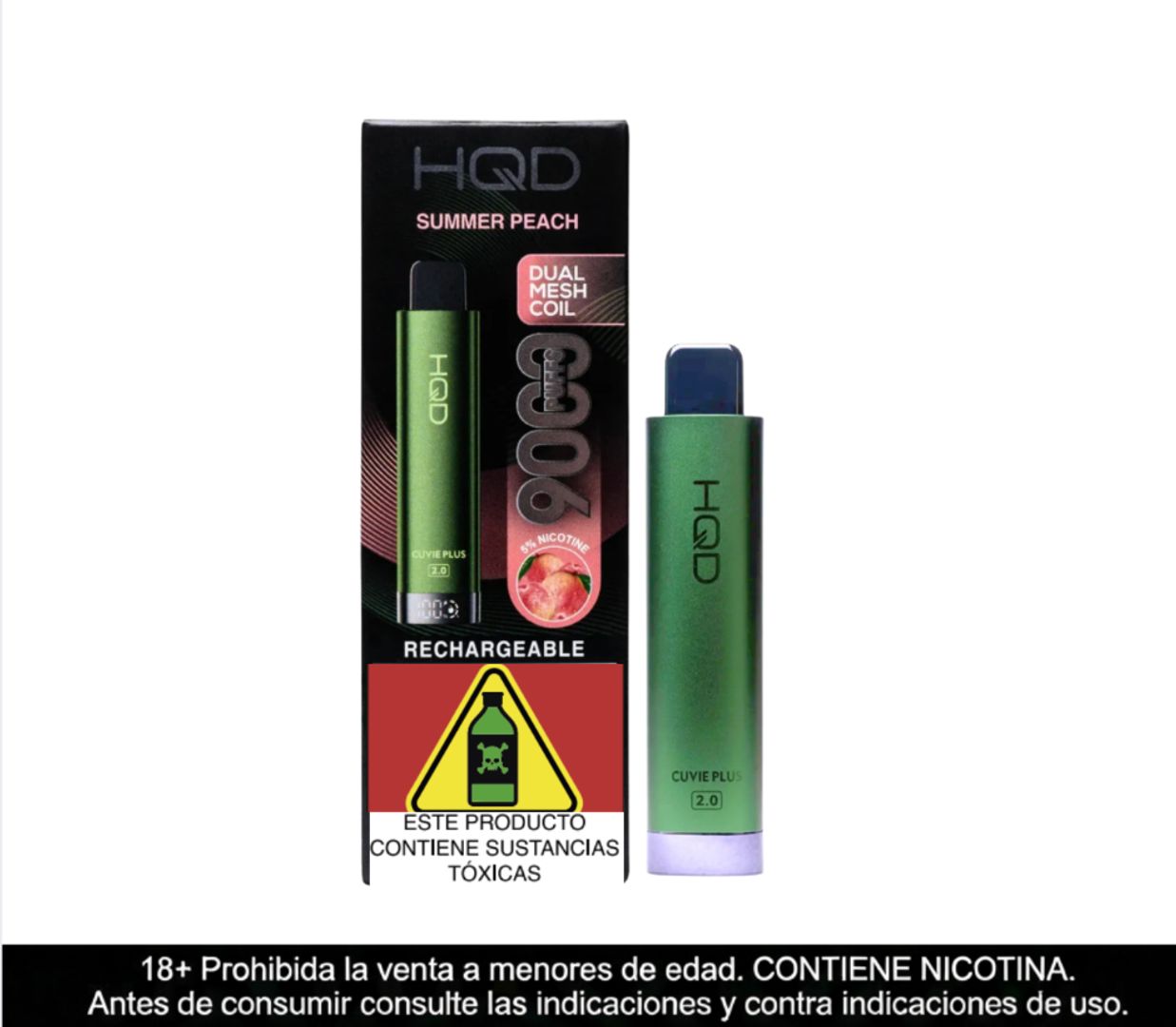 Hqd Cuvie Plus 2.0 Summer Peach 9.000 Puffs