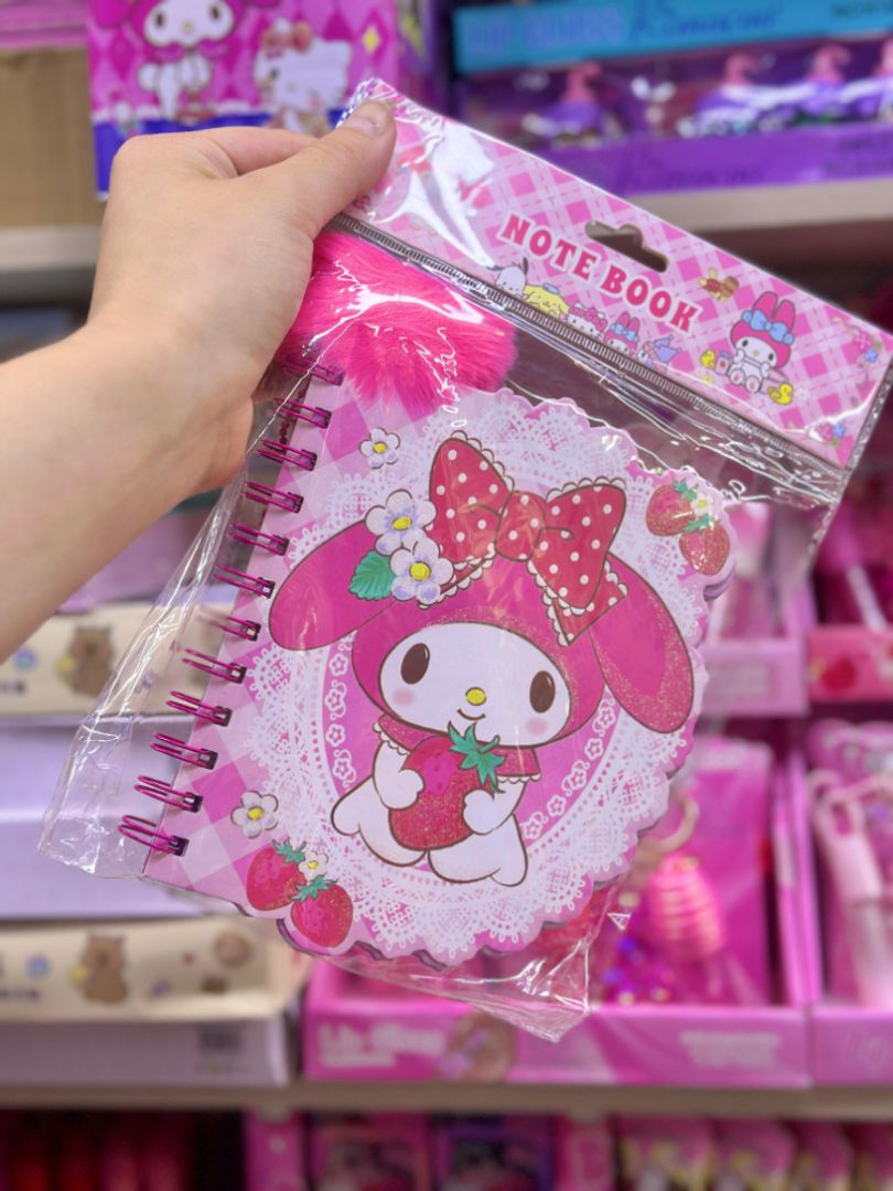 LIBRETA ARGOLLADA CAPYBARA Y SANRIO