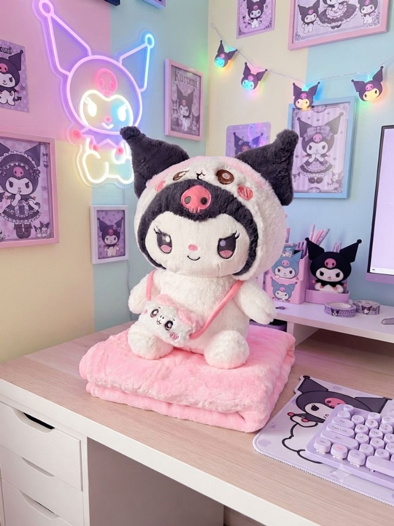 Cojín con cobija Kuromi 