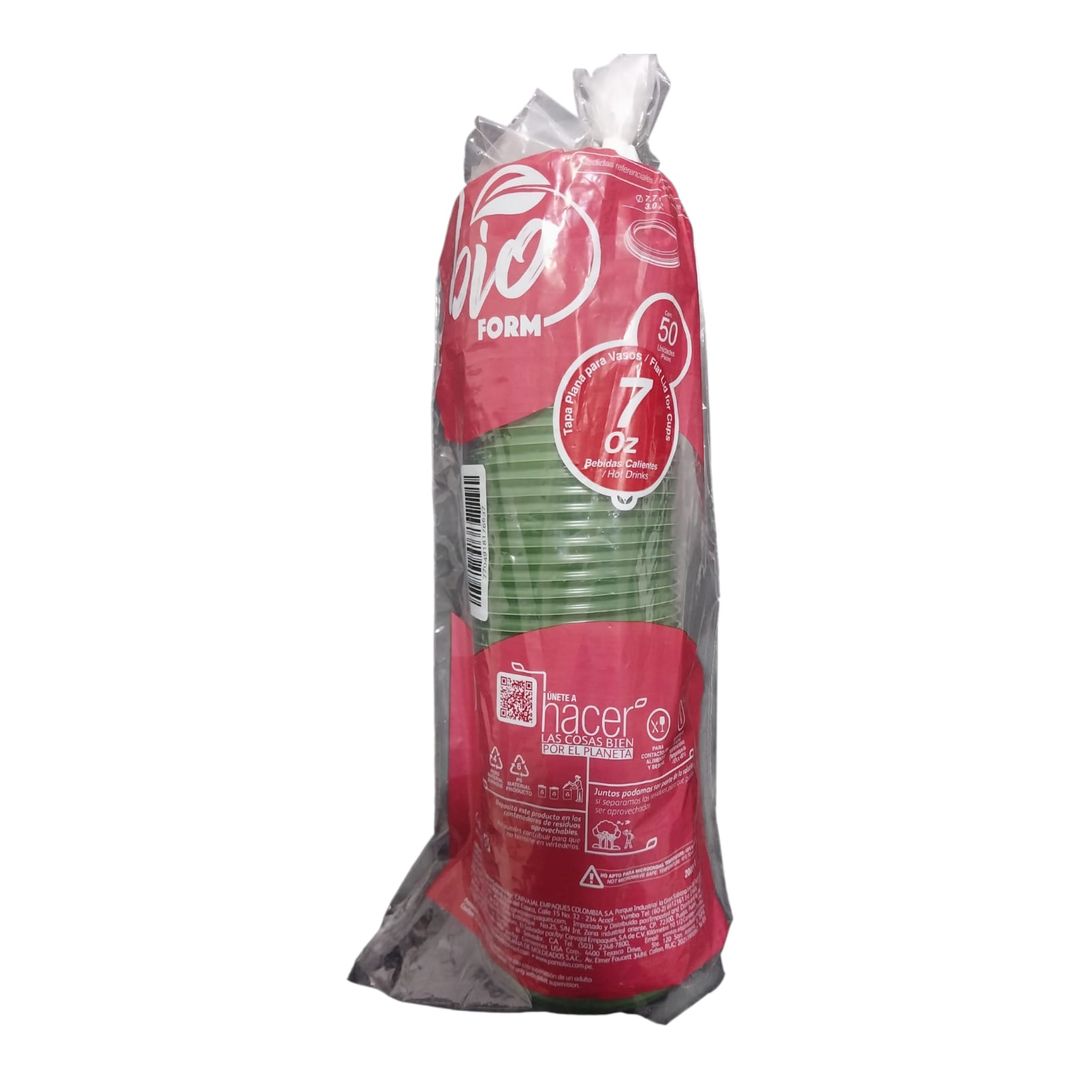    M. TAPA PLANA PARA VASO CARTON 7 ONZ PAQ X 50 UND 