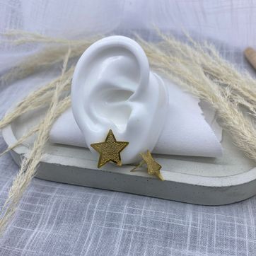 Imagen del producto Topo estrella, bronce con baño de oro 