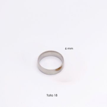 Imagen del producto ARGOLLA LISA ACERO PLATEADO 6MM