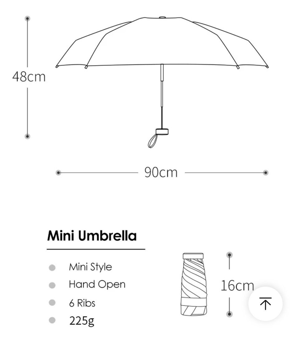 Mini sombrilla rectangular 