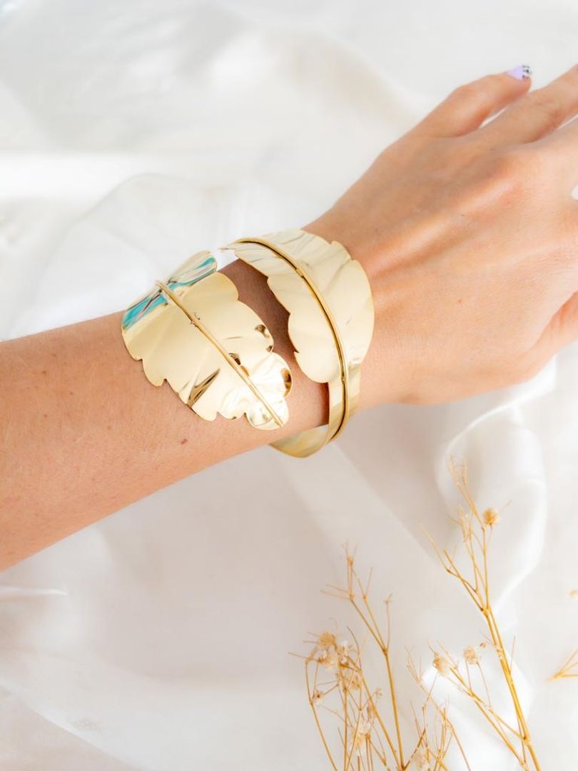 Brazalete doble hoja lisa