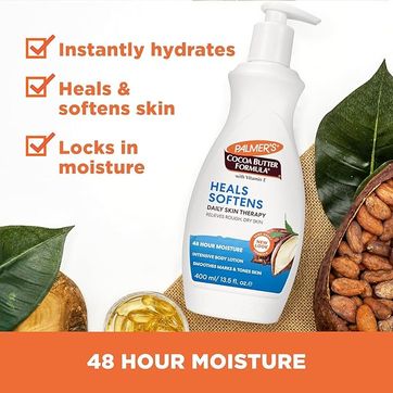 Loción Corporal de Manteca de Cacao para Hidratar Piel áspera y Seca - 13.5 fl oz - imagen 1
