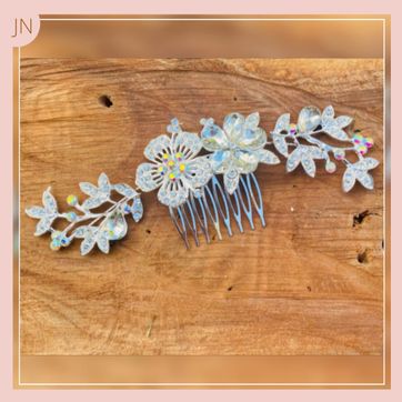 Imagen del producto Tocado Novia en murano Plateado 