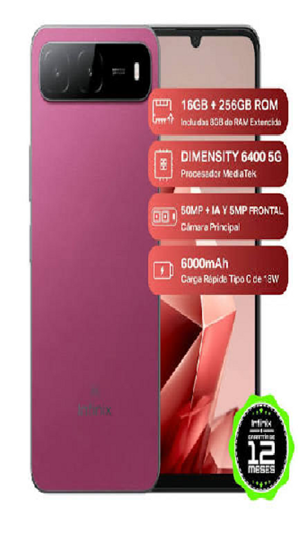 CEL INFINIX HOT 60i /8GB RAM/256 GB