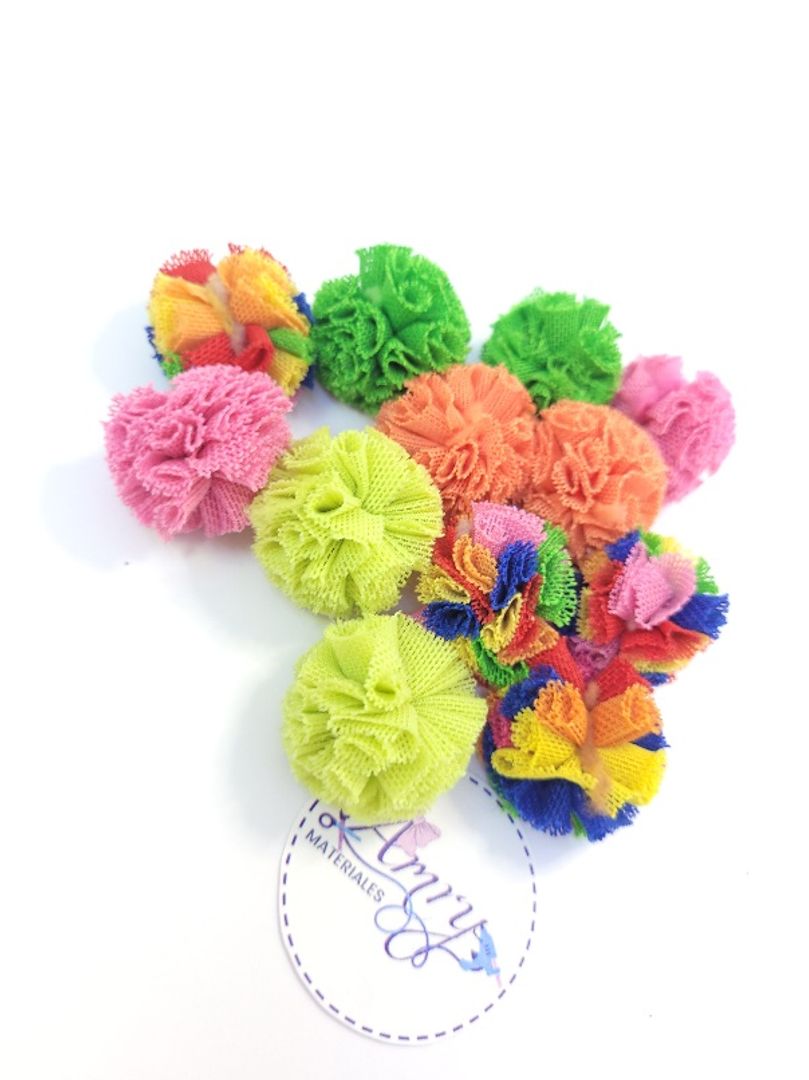 12 unid. Pompom 2.5cm  surtido 