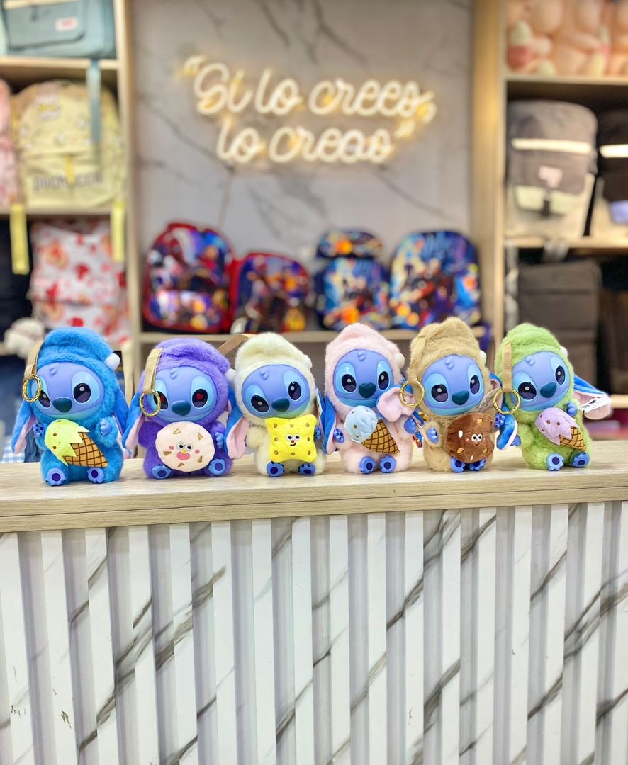 LLAVERO PELUCHE STITCH DISEÑOS 