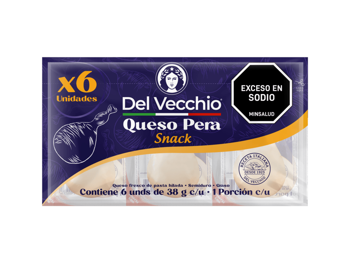 QUESO PERA DEL VECCHIO*6*38G