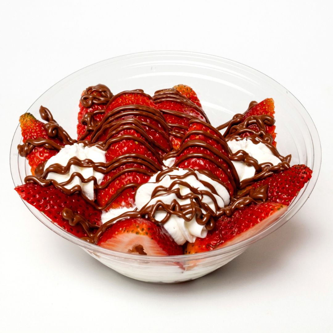 Bowl de fresas con chantilly