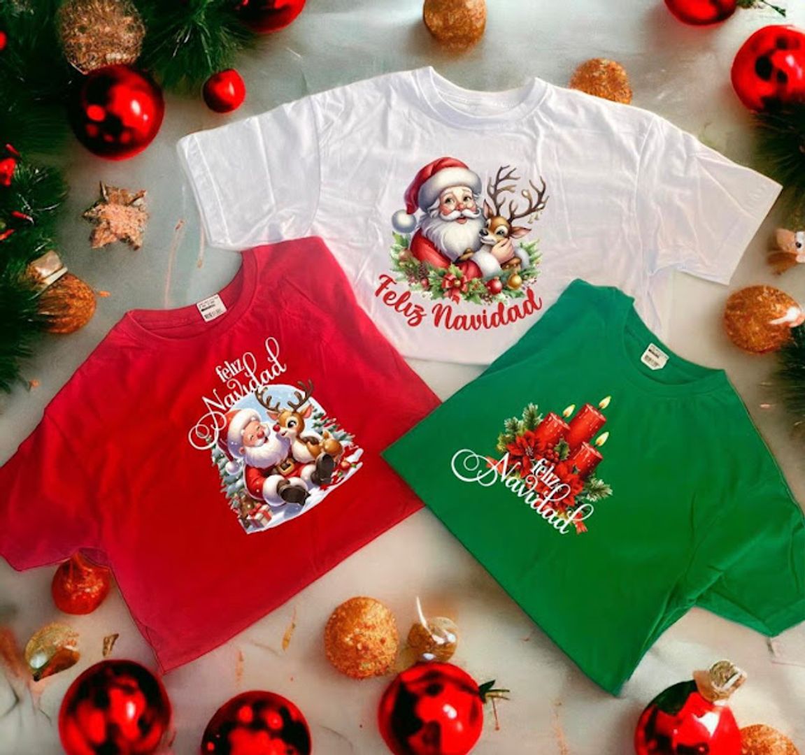 CAMISETAS NAVIDEÑAS FAMILIA 