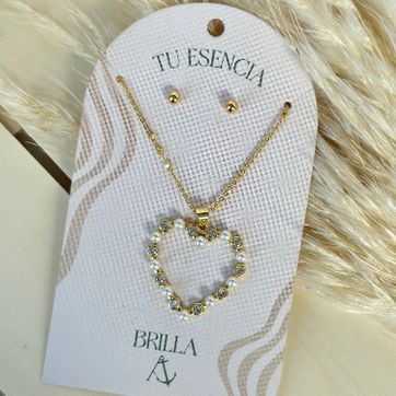 Imagen del producto Cadena corazón perla 