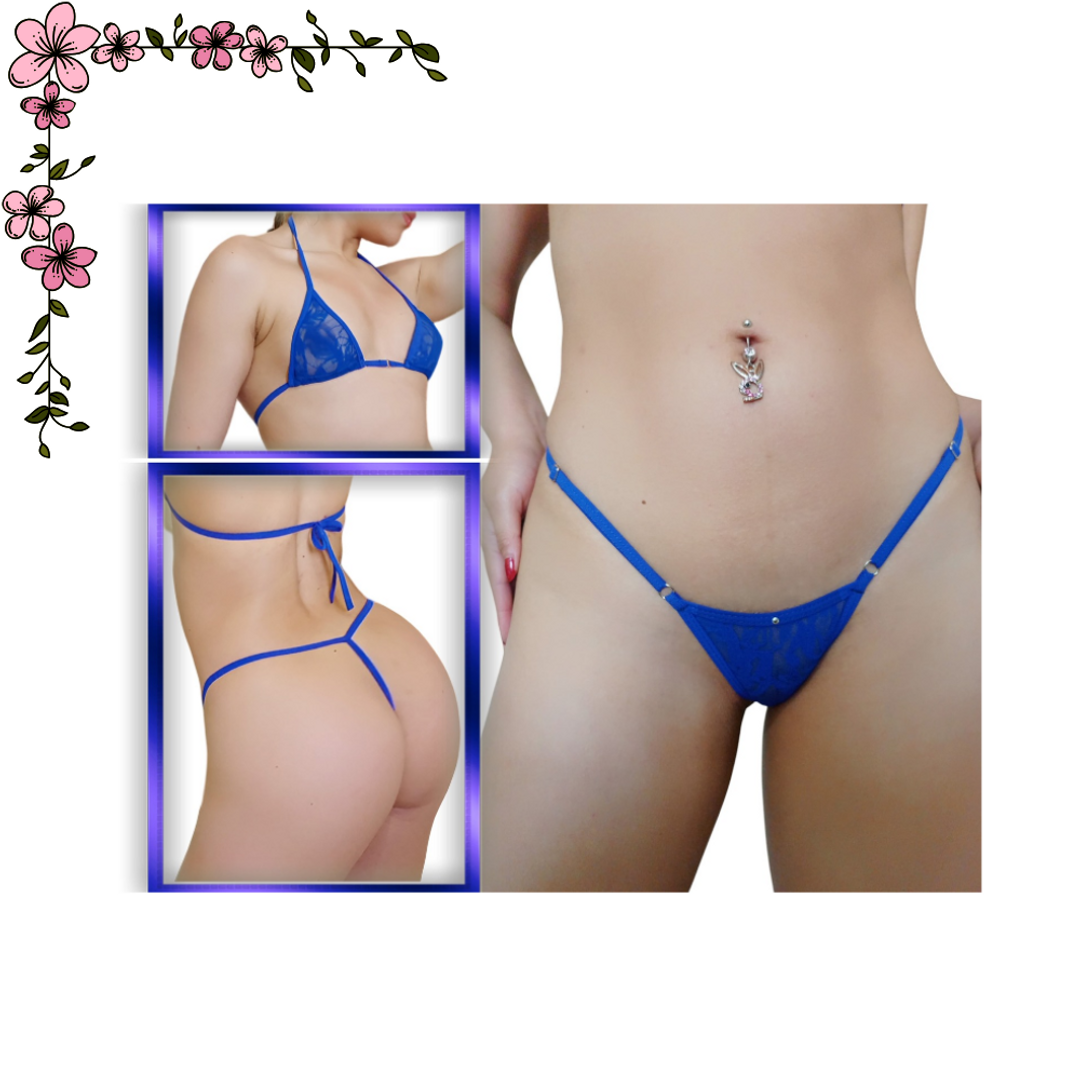 Conjunto micro en encaje ajustable 