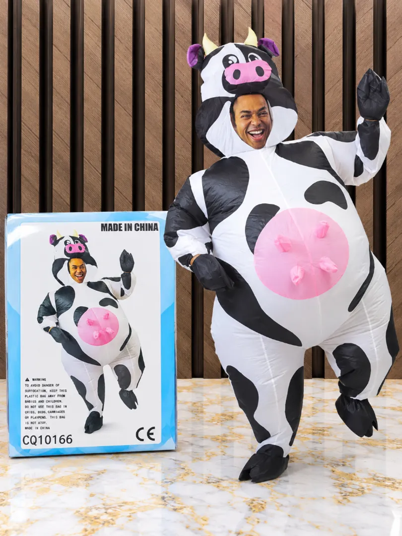 DISFRAZ INFLABLE VACA 