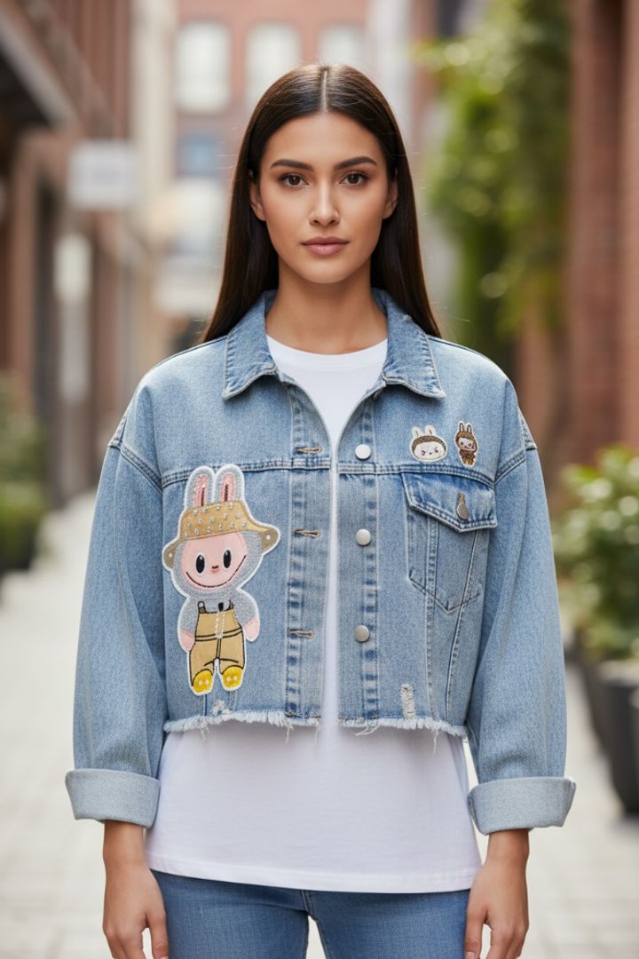 CHAQUETA DENIM LABUBU 