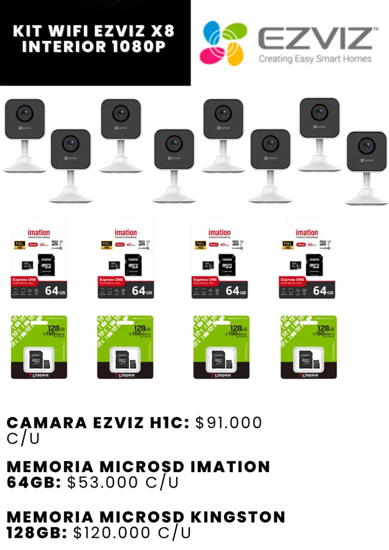 KIT WIFI EZVIZ X8 INTERIOR 1080P