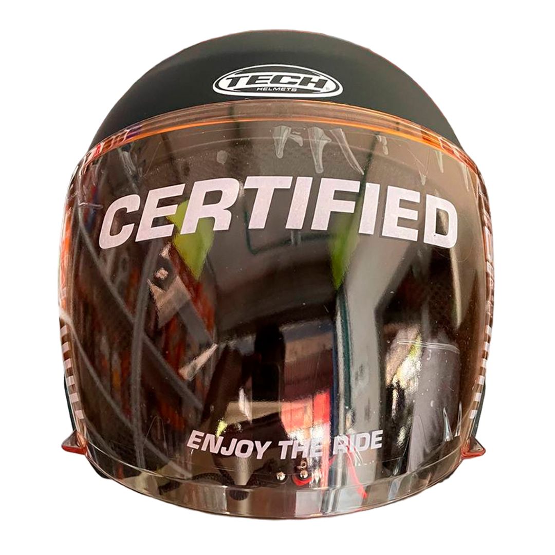CASCO TECH T10 - VISOR COLOR NARANJA