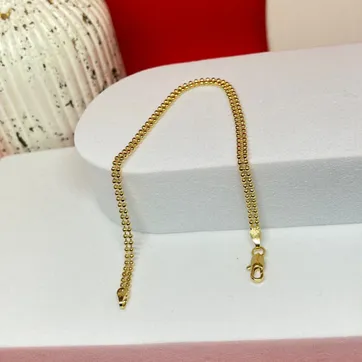 Pulsera militar doble carril de 18cm y 3mm - imagen 1