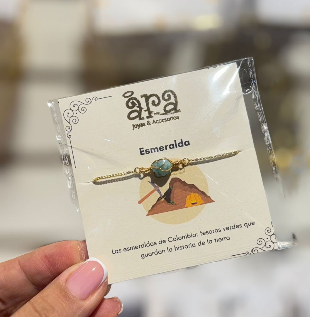 Pulsera con murralla de esmeralda 