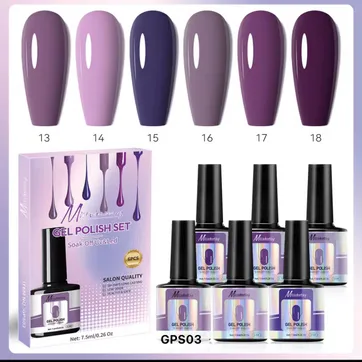 Set de 6 esmaltes semi permanentes - imagen 1