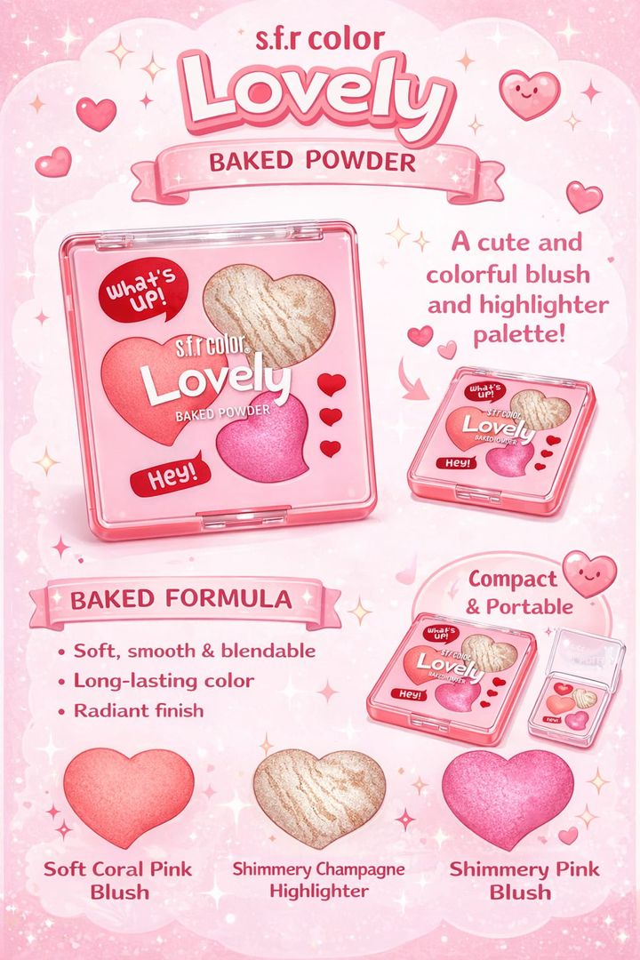 RUBOR + ILUMINADOR S.F.R COLOR LOVELY