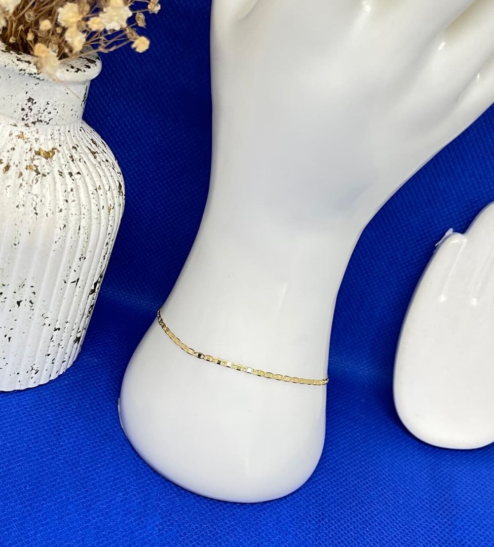 Pulsera escalera plana delgada de 18cm