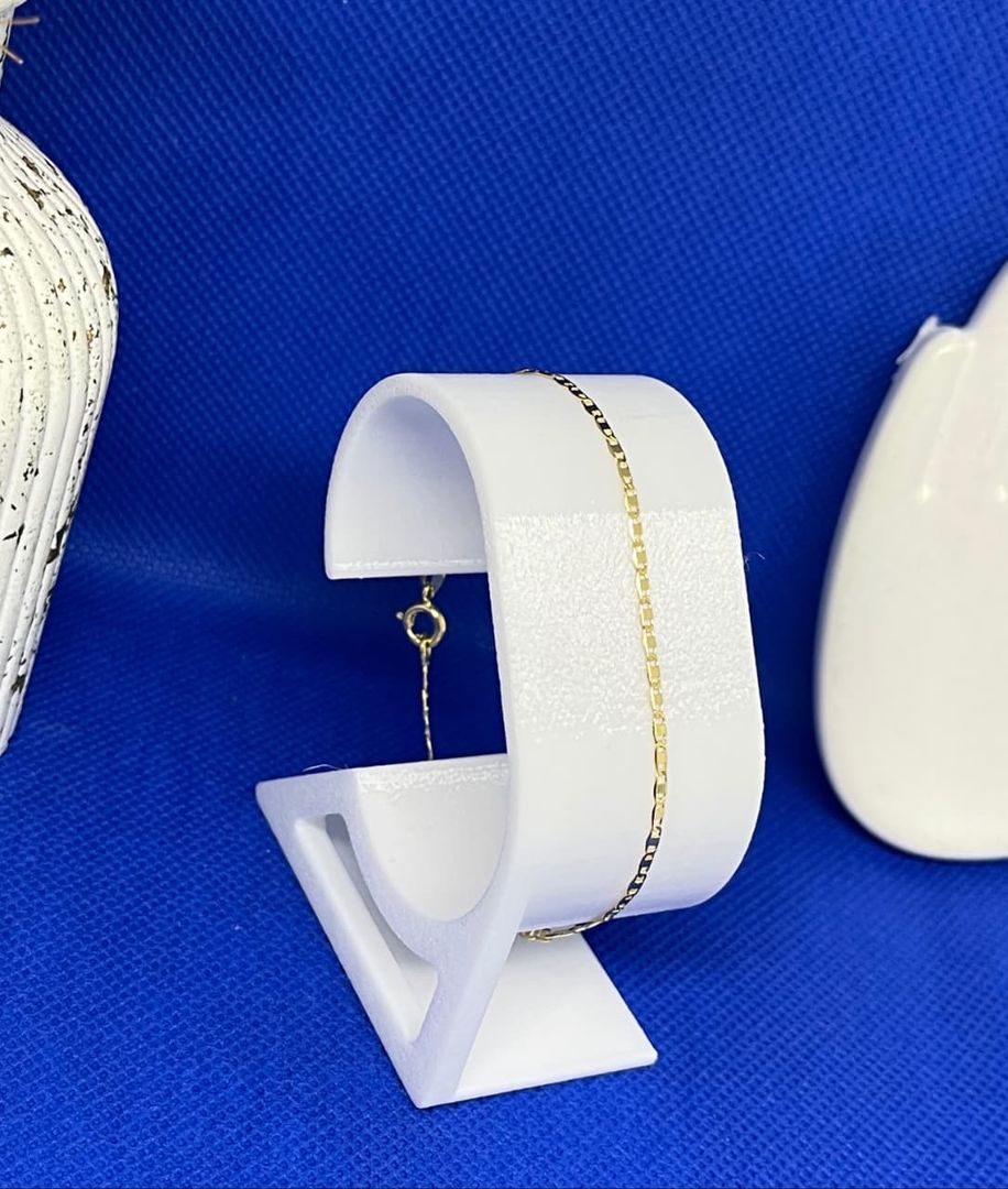 Pulsera escalera plana delgada de 18cm
