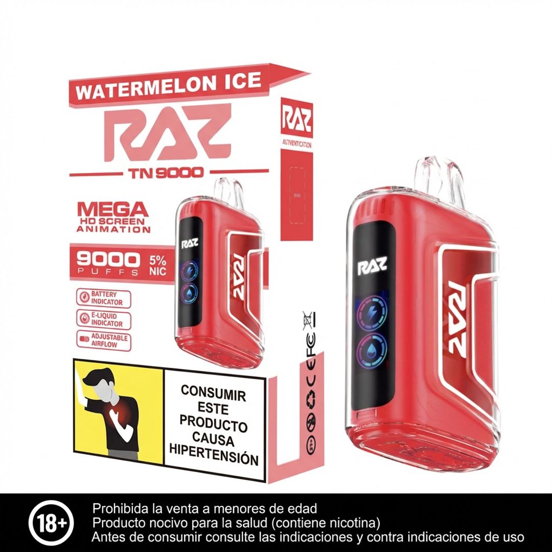 Raz Watermelon Ice 9.000 Puffs