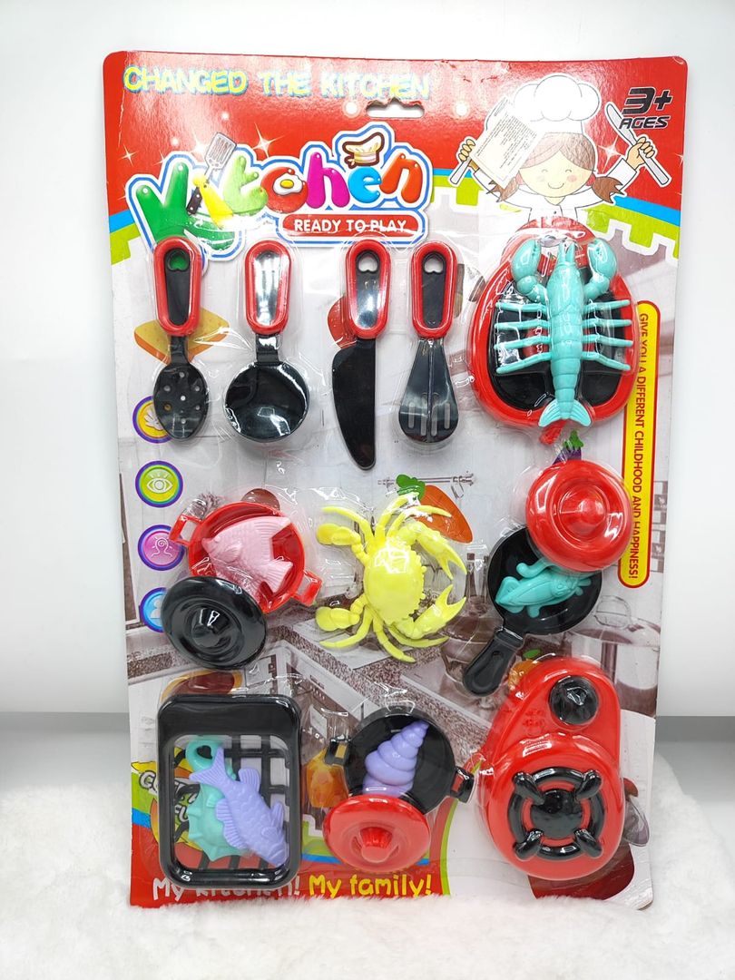 Vajilla roja mariscos 