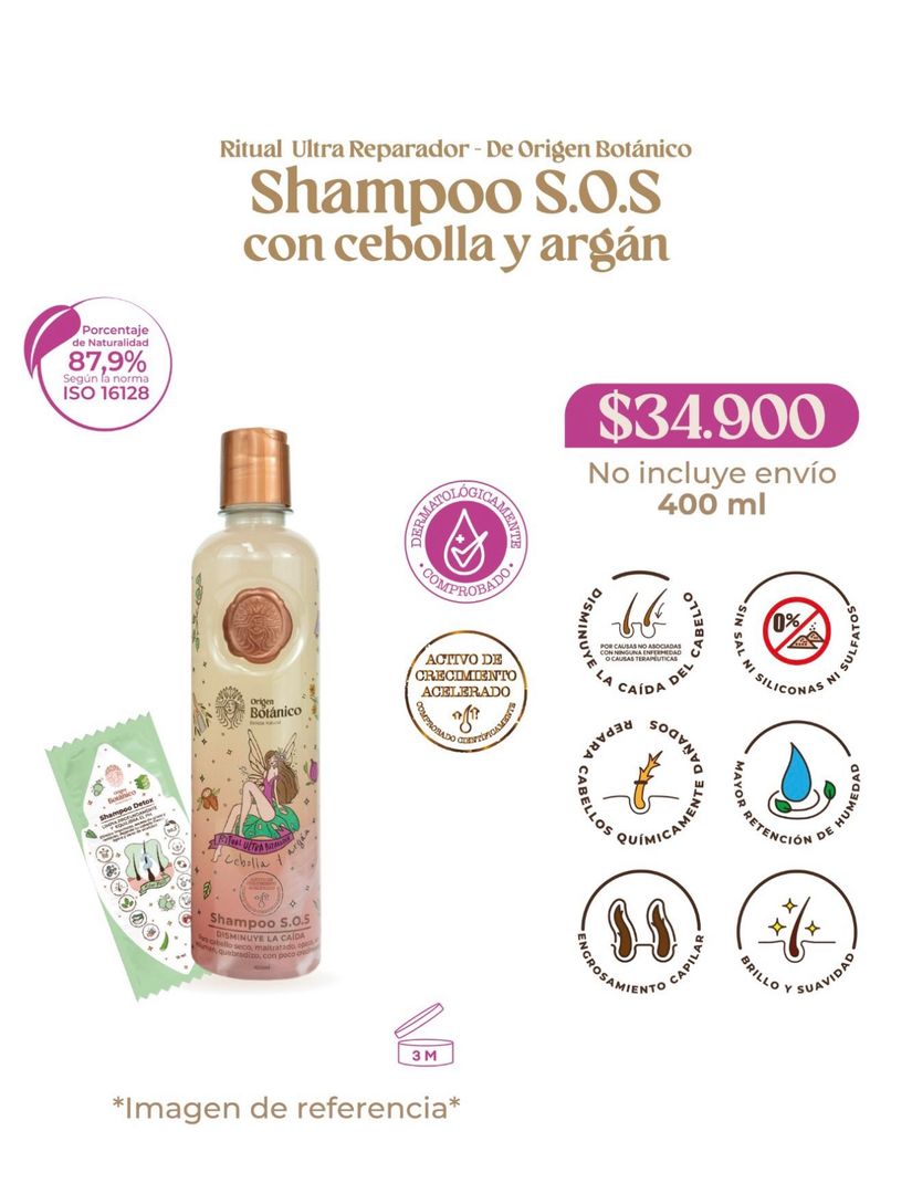 Shampoo S.O.S con cebolla y argan 