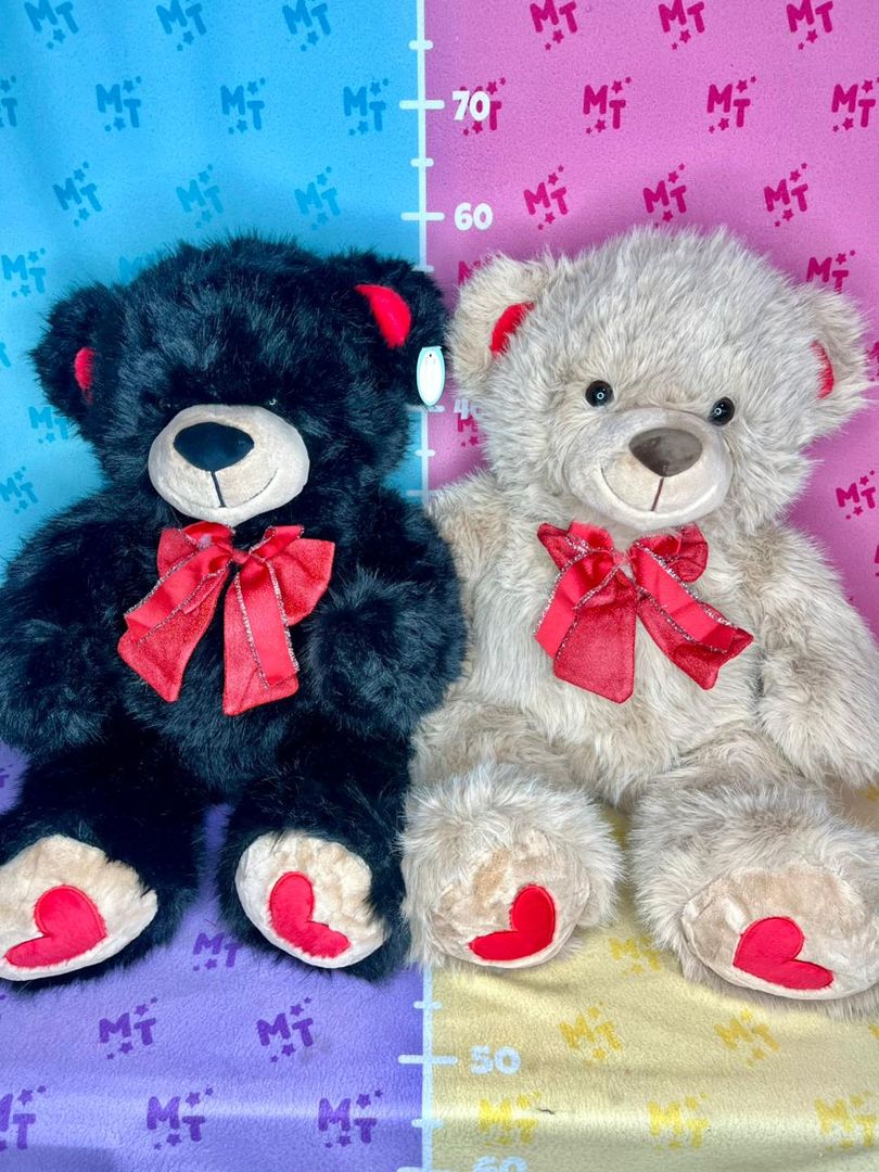 Oso negro/café Moño Rojo 60cm