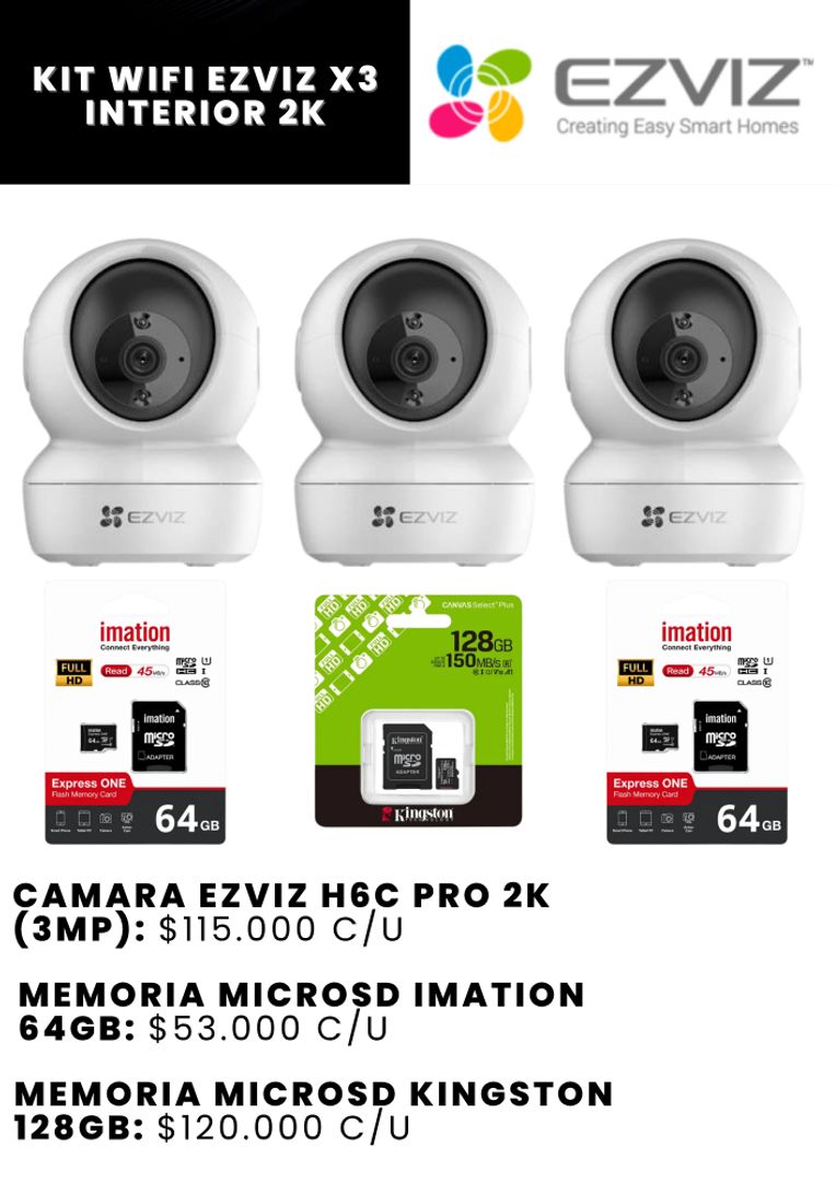 KIT WIFI EZVIZ X3 INTERIOR 2K