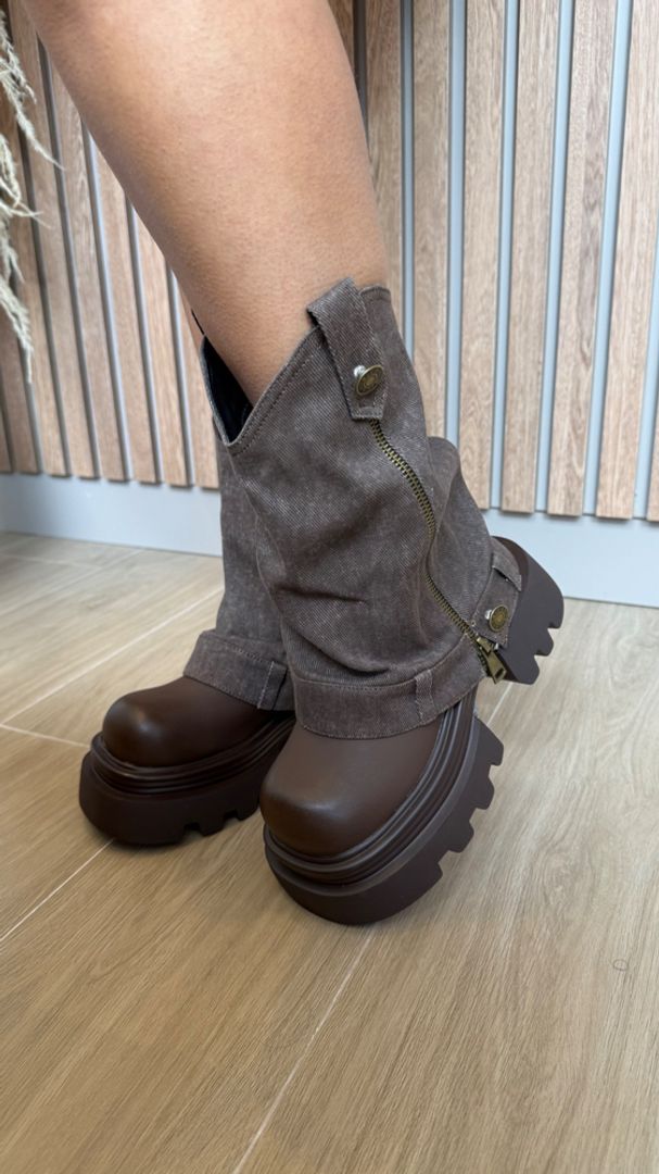 BOTAS VAQUERAS DENIM CAFES