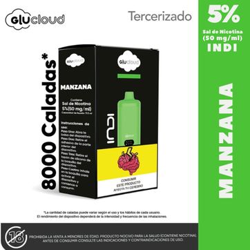Imagen del producto Glucloud Manzana Indi 8000 Puffs