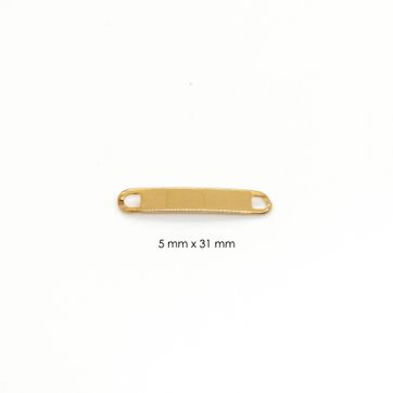 DIJE PLACA ACERO 5 X 31 MM - imagen 1