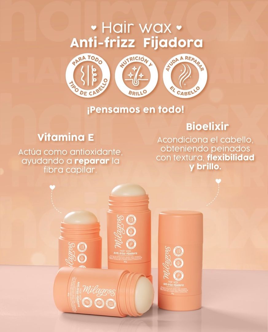 Hair wax anti frizz fijadora 