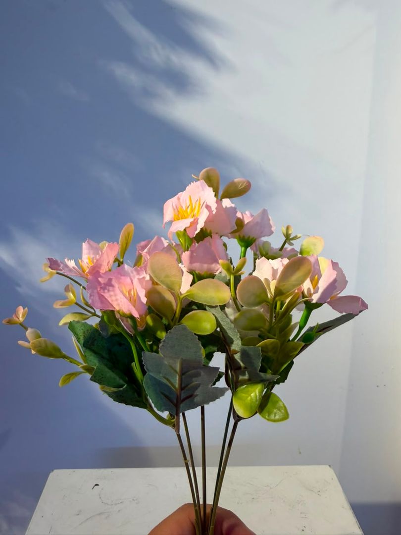 FOLLAJE FLOR ROSADA