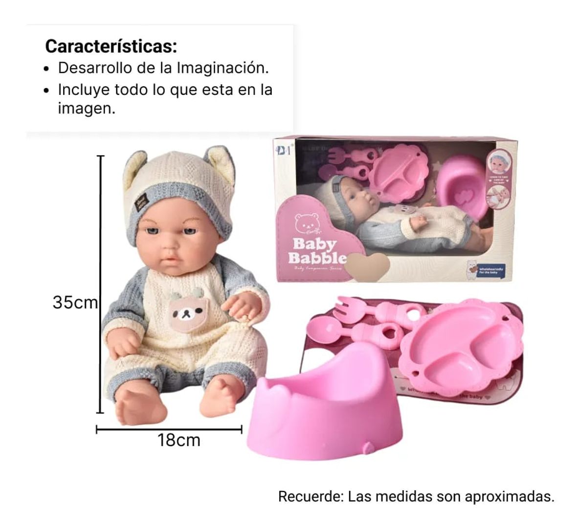 BEBE BABBLE REALISTA  COMIDA