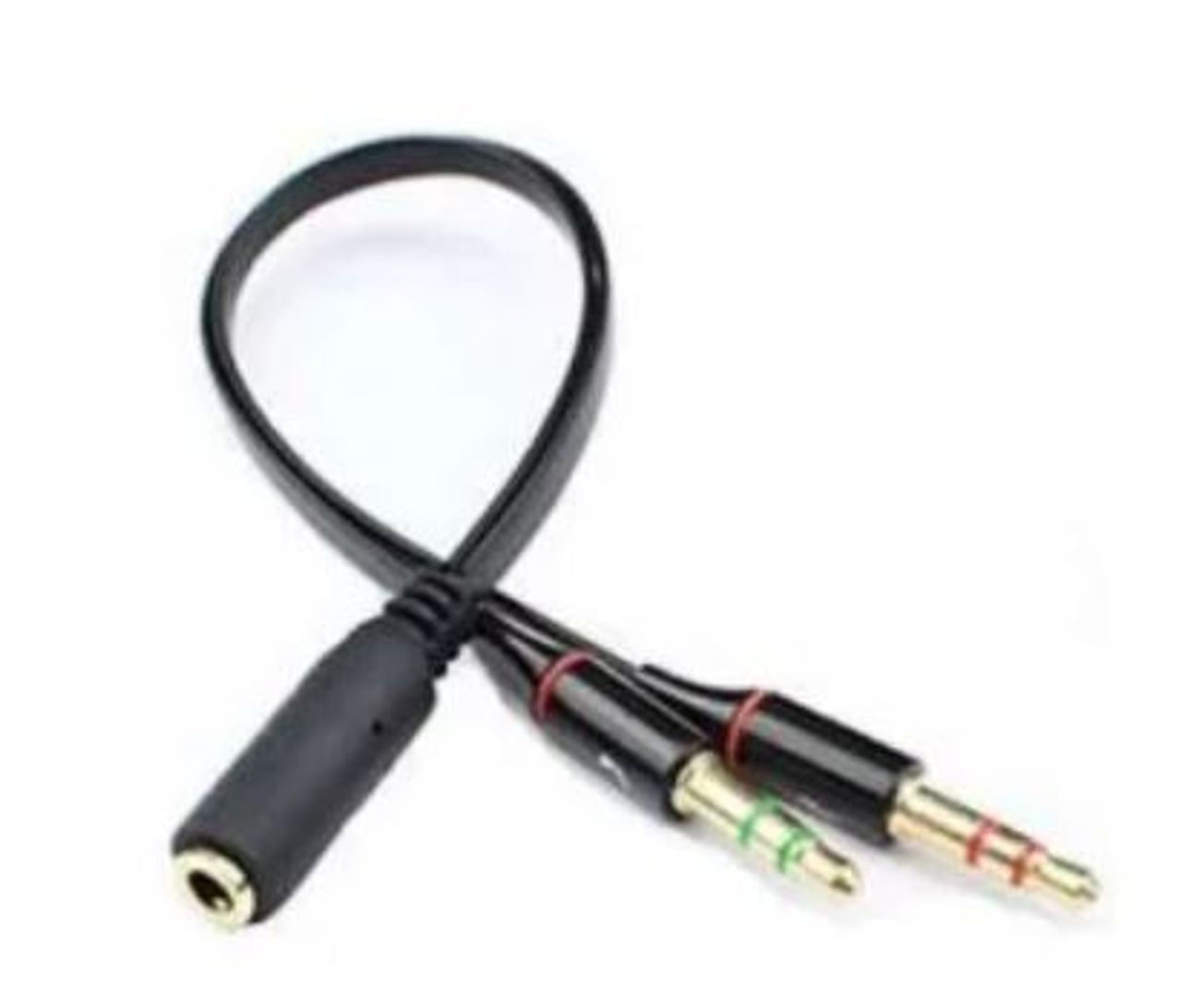 Cable adaptador micrófono y audio a Jack 3.5mm negro