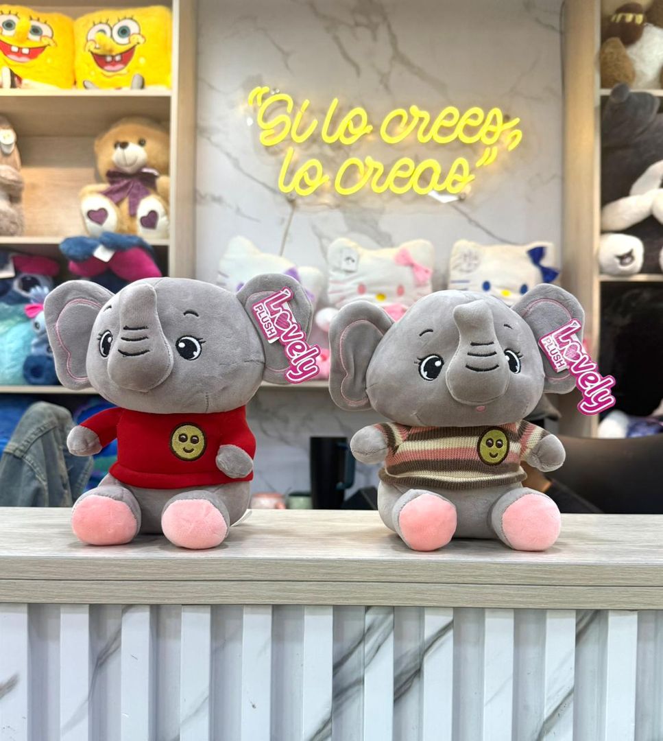 ELEFANTE BUZO LANA de peluche 20cm