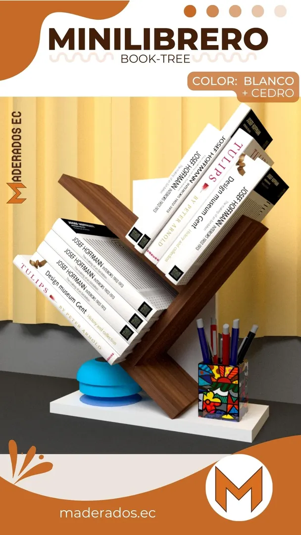 Minilibrero pequeño tipo árbol