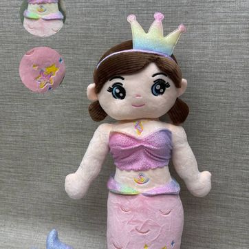 Imagen del producto SIRENA ROSA CON  TOP  MULTICOLOR DE 50 CM 
