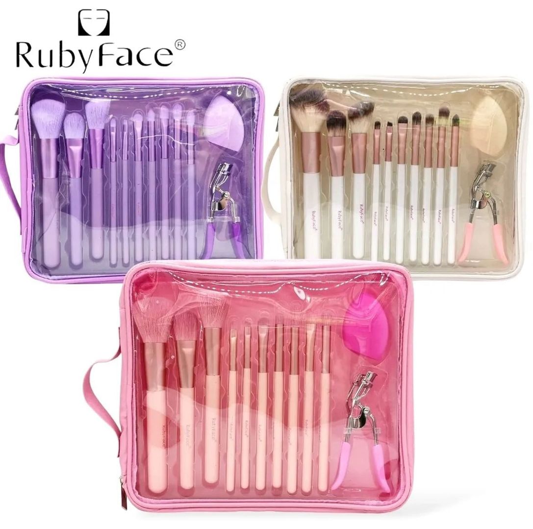 KIT DE BROCHAS CON ESTUCHE RUBY FACE
