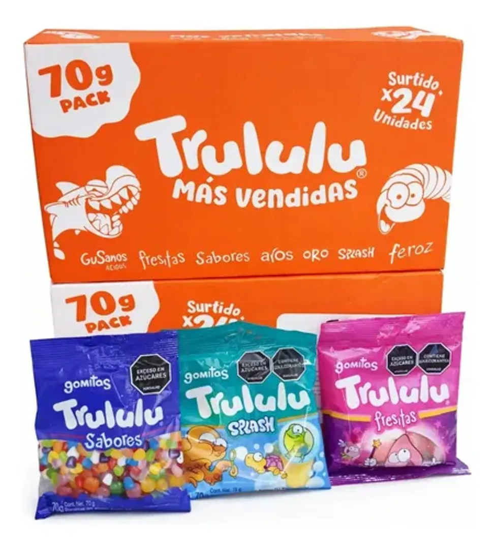 .CAJA GOMAS TRULULU SURTIDA*24*70G