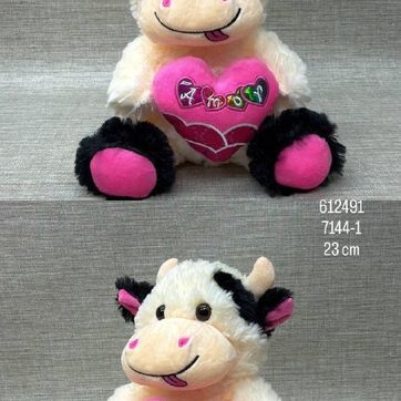 Imagen del producto VACA CON CORAZÓN FUCSIA 23 CM