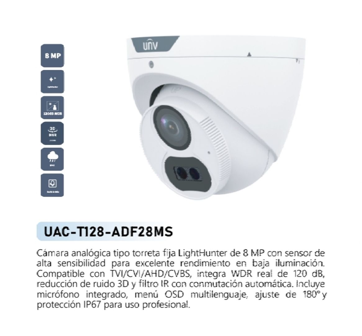 CAMARA LIGHTHUNTER 8MP UNIVIEW 